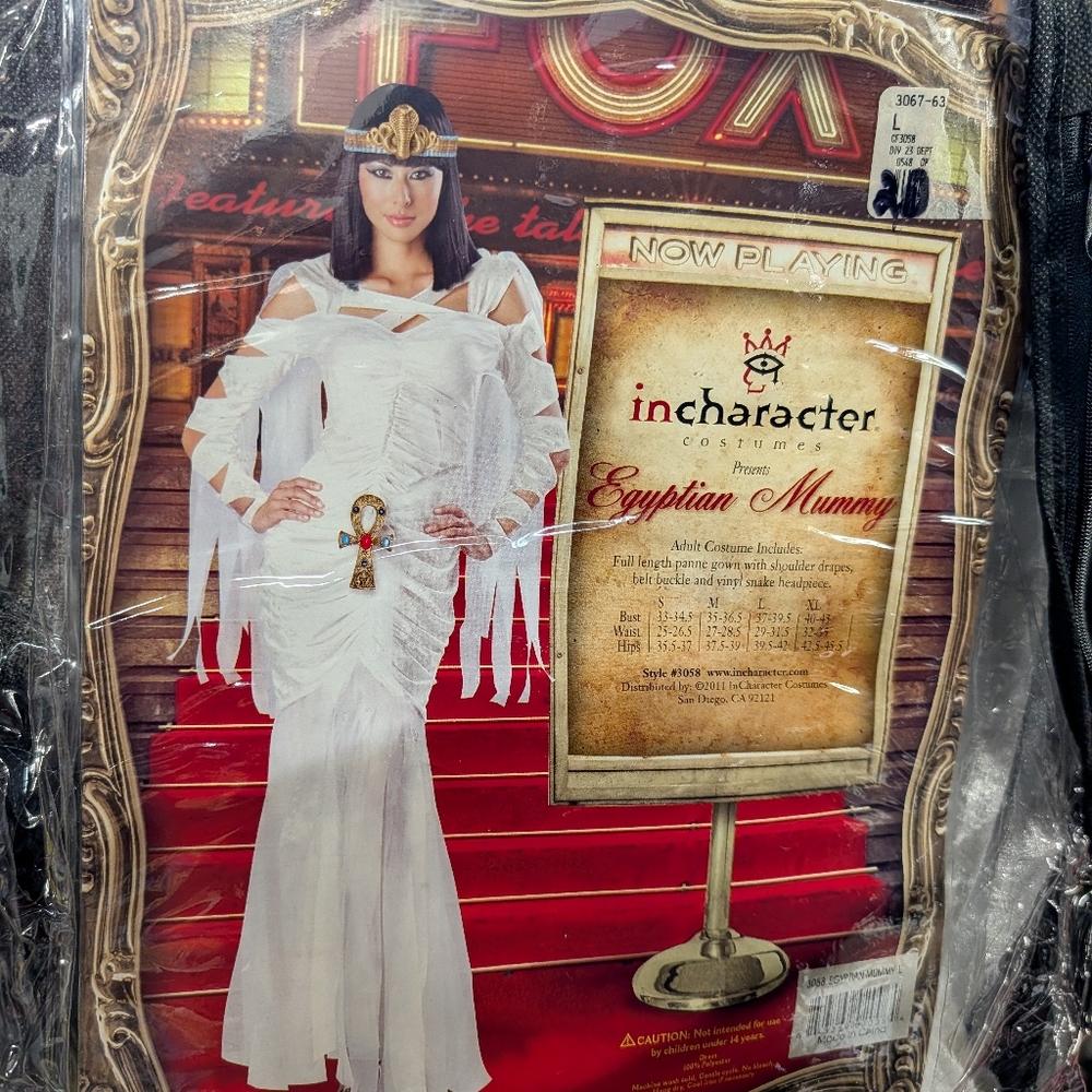 NWOT In Character Egyptian Mummy Size L - Picture 2 of 16